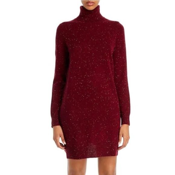 THEORY Turtleneck cashmere Sweater Dress Donegal P/XS - Picture 1 of 6